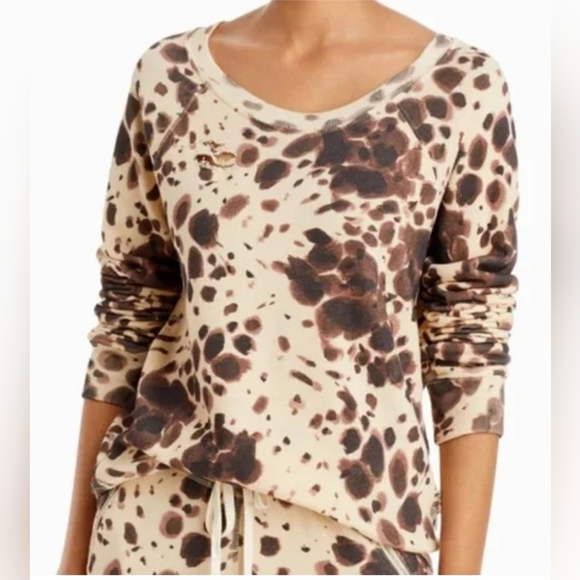 n:PHILANTHROPY Sweaters - n:PHILANTHROPY Sweatshirt Belize Spotted Brown Cream XS NEW
